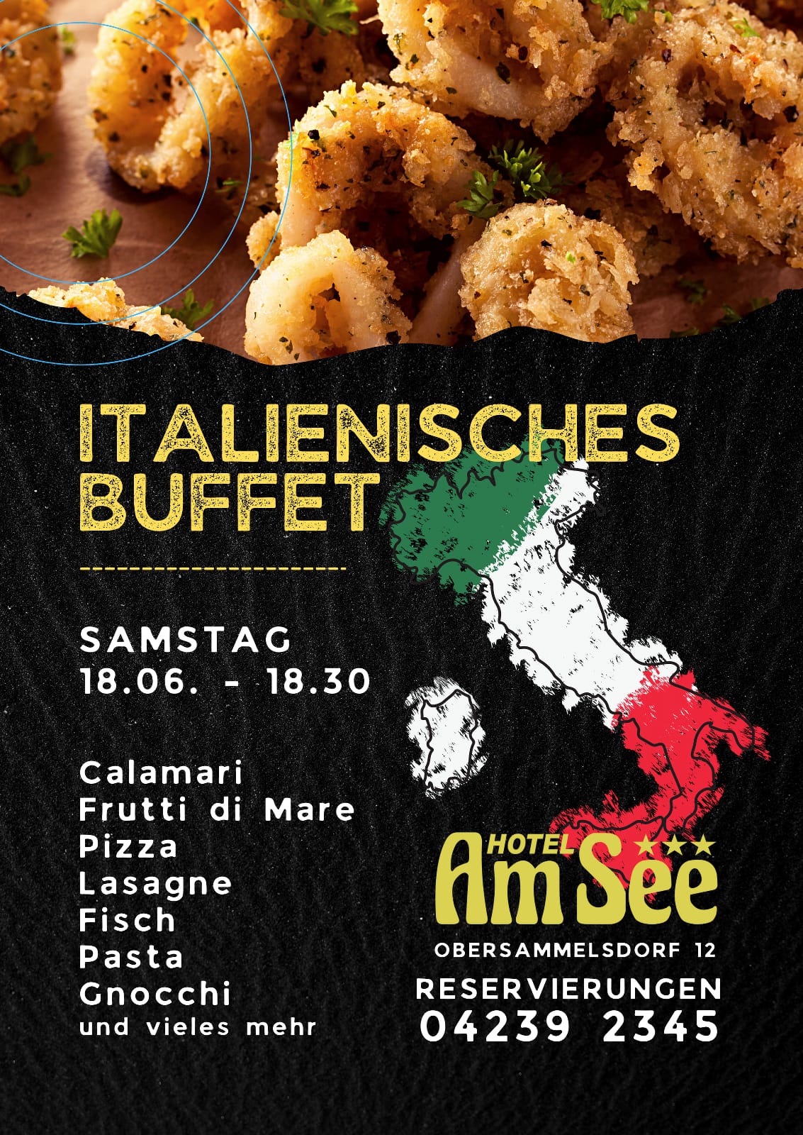 italienisches Buffet am Samstag den 18. 06.2022